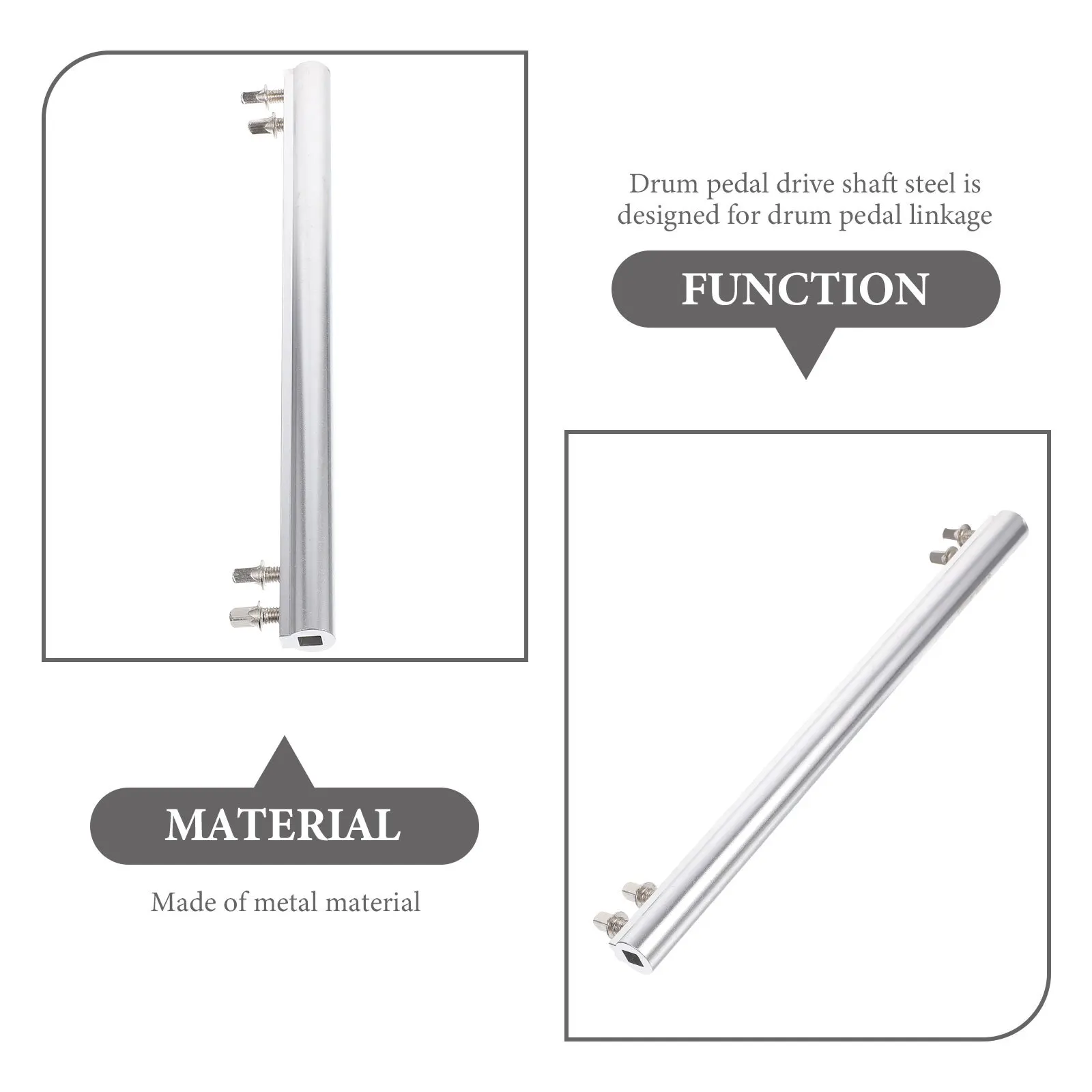 

Bass Drum Pedal Beater Connector Shaft Group Parts Double for Drums Drive Linkage Accessories and Kick