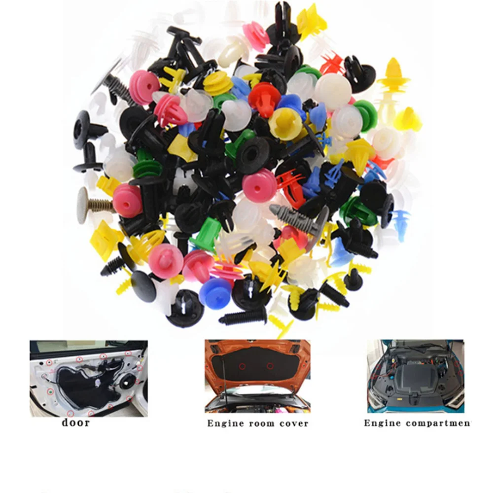 100個の車のプラスチックファスナーアクセサリー,ハイフンi10,i20,ix25,i30,ix35,i40,タクソン用ターソラリス2008-2018