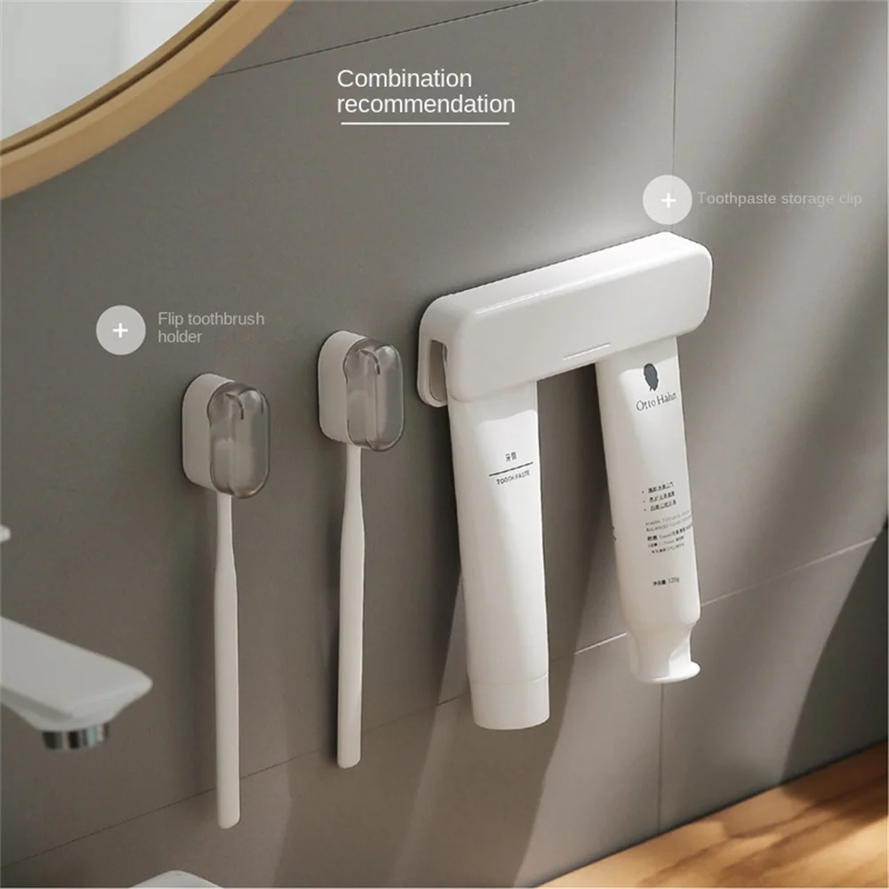 1/3/5PCS Bathroom Accessories Dustproof Toothbrush Storage Box Save Space Wall-mounted Toothbrush Holder Feature Minimalist