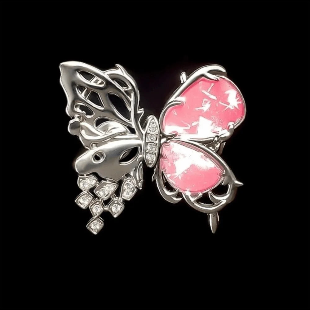 Alloy Waist Tightening Clip Rhinestones Decor Butterfly Shape Waist Reducer Clip Adjustable Tightness Detachable