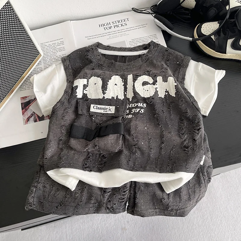 

Детский летний баскетбольный костюм с короткими рукавами, модная одежда для маленьких мальчиков, дышащий удобный костюм для мальчиков, детская спортивная одежда, От 1 до 5 лет