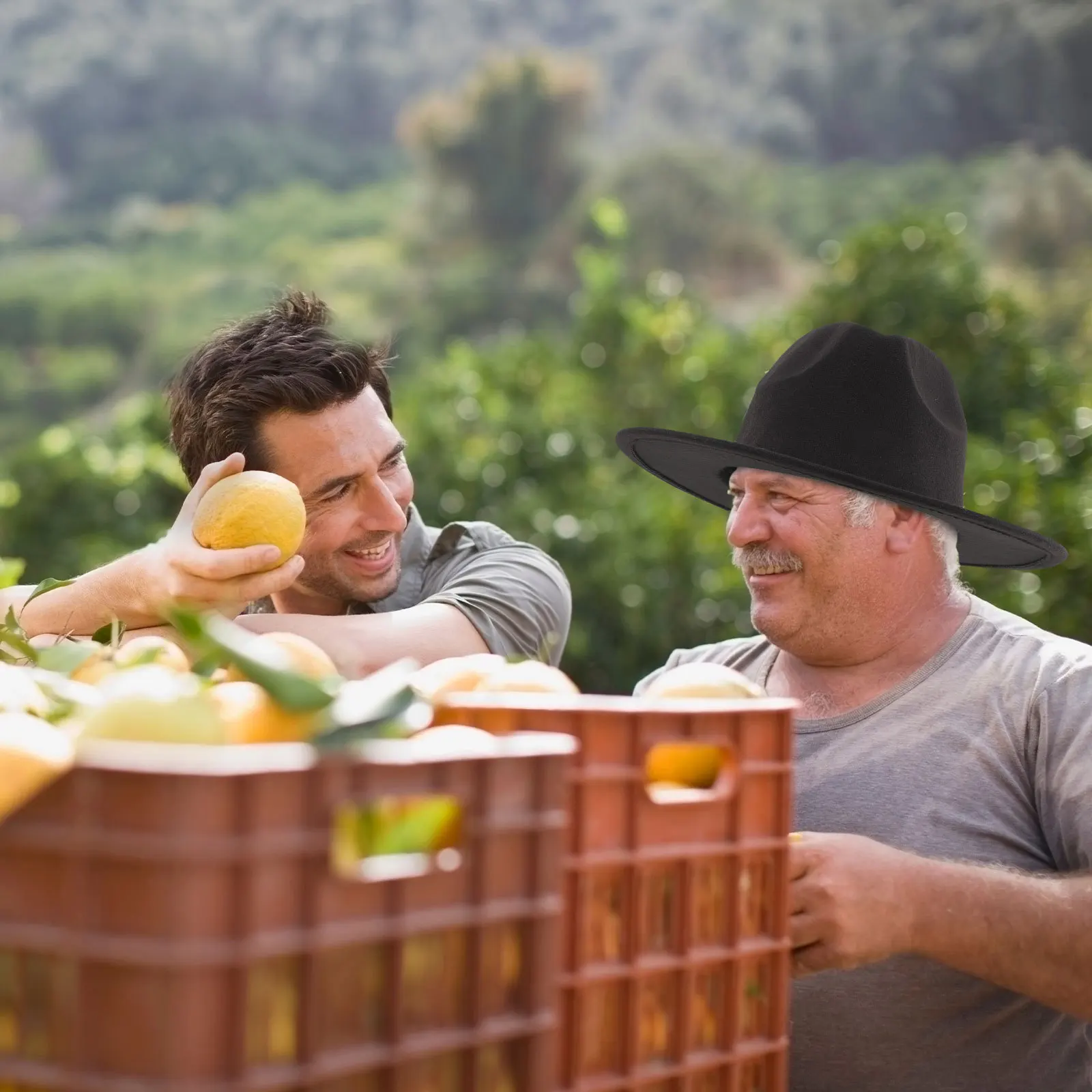 

Men Jazz Hat Black Classic Wide Brim Design Breathable Soft Fabric Elegant Look Perfect for Western Or Party Wear