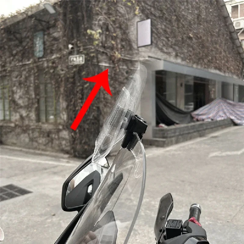 A11M-Spailer regolabile per estensione parabrezza moto universale trasparente per BMW Kawasaki Honda Suzuki 300X195x155mm Pa