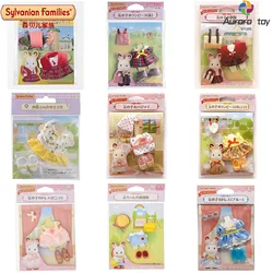 New Sylvanian Families Anime Figures Replace Clothes Toy Pajamas And Hats School Uniform Formal Dress Family Girl Christmas Gift