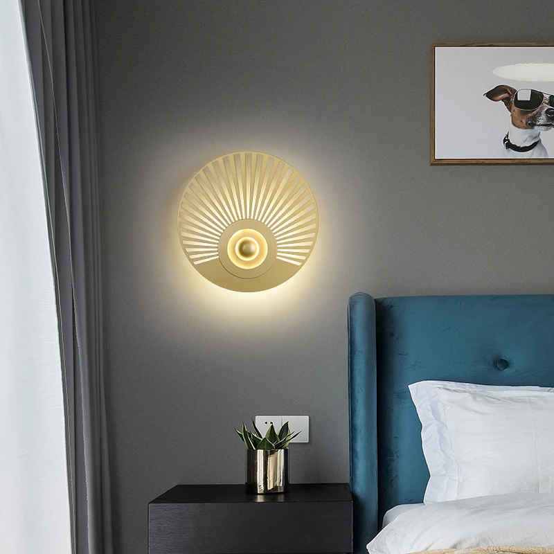 RONIN lampu dinding Modern LED, lampu dinding Nordik kreatif sederhana untuk dekorasi rumah ruang tamu kamar tidur samping tempat tidur