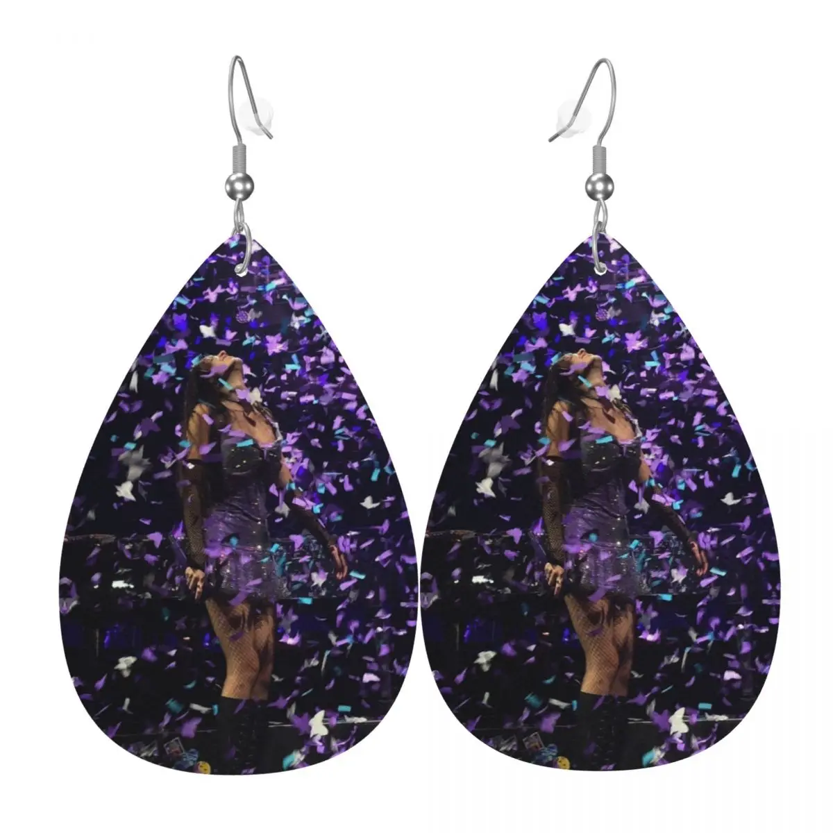 

Custom O-Olivia Singer R-Rodrigo Leather Teardrop Earrings Fashion For Women Jewelry Accessories For Valentine's Day