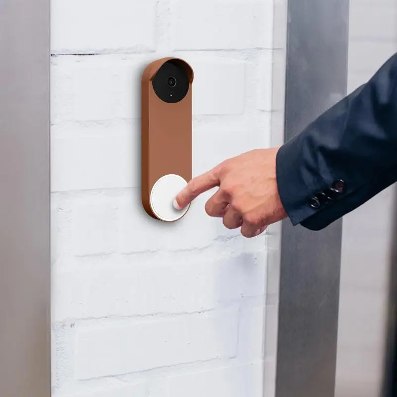 Capa protetora de silicone para campainha do Google Nest, Câmera UV, Resistente às intempéries, Impermeável, Visão Noturna, Capa de sílica