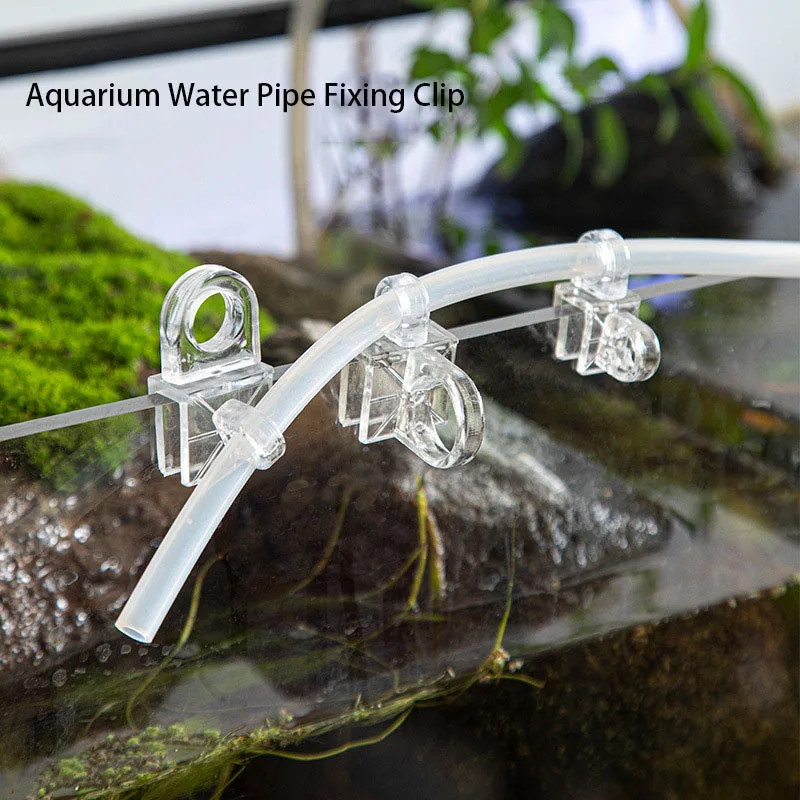 5Pcs Acryl Aquarium Wasser Rohr Halter Wasser Rohr Schlauch Halterung für Rohr Befestigungs Clip Aquarium Schlauch Klemme abnehmbare