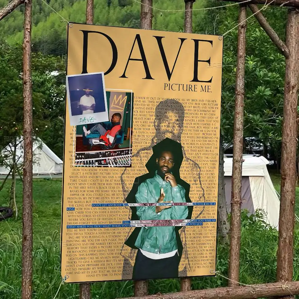 Pop Hip Hop Rapper Dave Large Size Flags Printing Patterns Interesting Birthday Party Decorations Banner