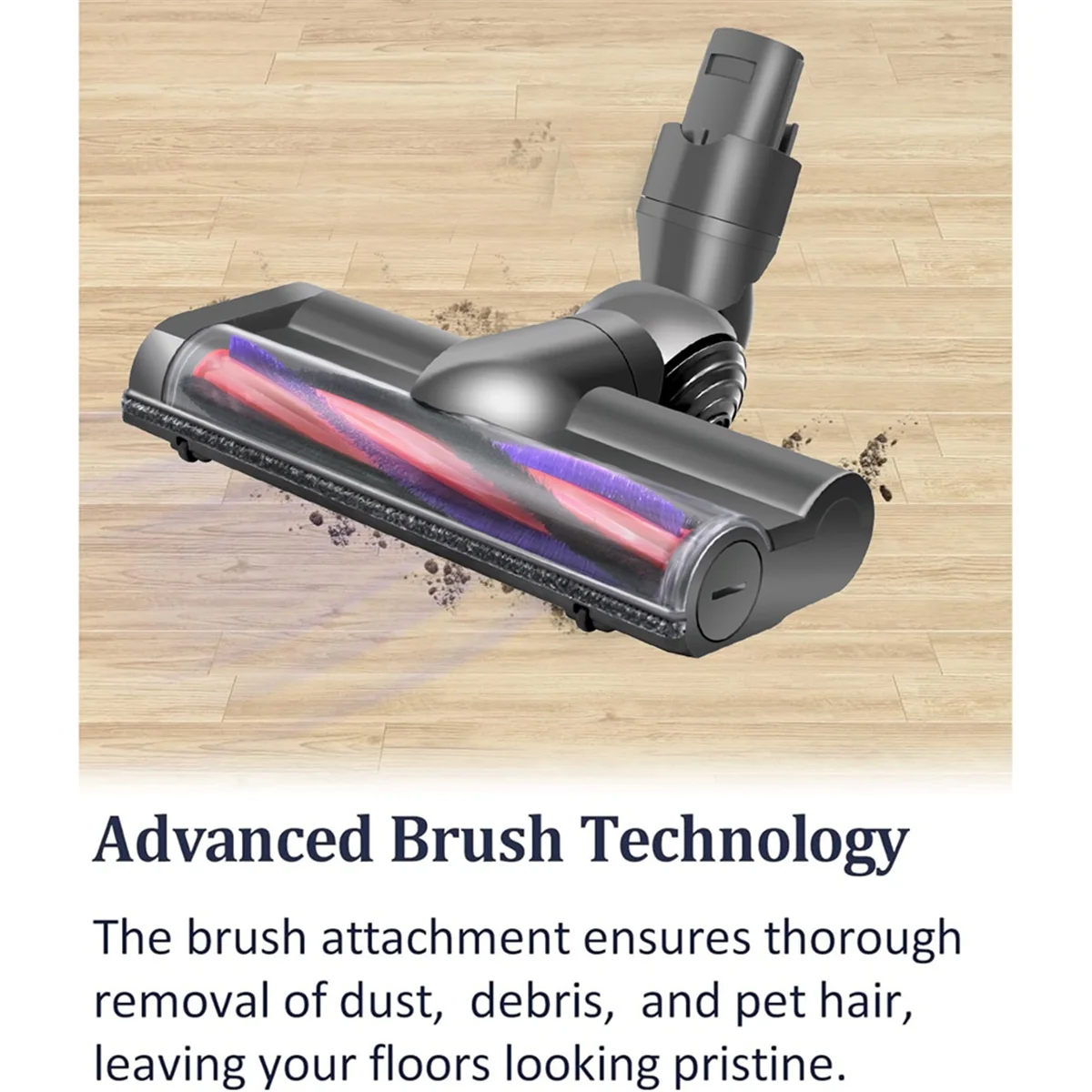 L65A 掃除機アタッチメント Dyson V6 シリーズ掃除機用 広葉樹床アタッチメント ソフトローラーブラシヘッド交換用