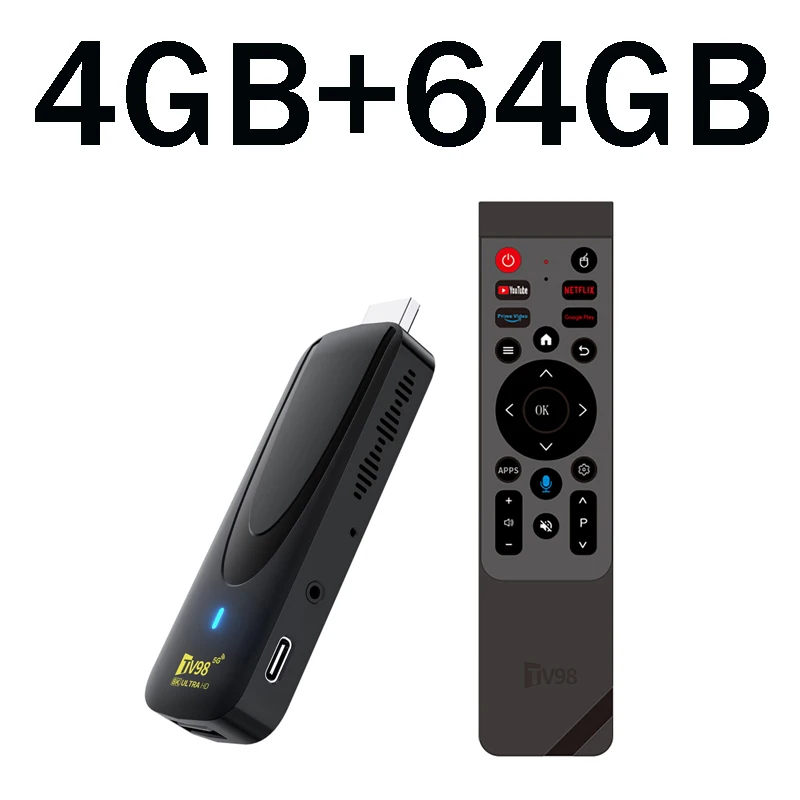 TV98 ATV X7 TV Stick Android 14 Rockchip RK3518 Quad Core WiFi 5G