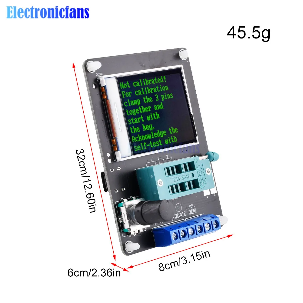 GM328A Transistor Tester Type-c Diode Capacitance Resistance ESR Voltage Frequency Meter PWM Square Wave Signal Generator