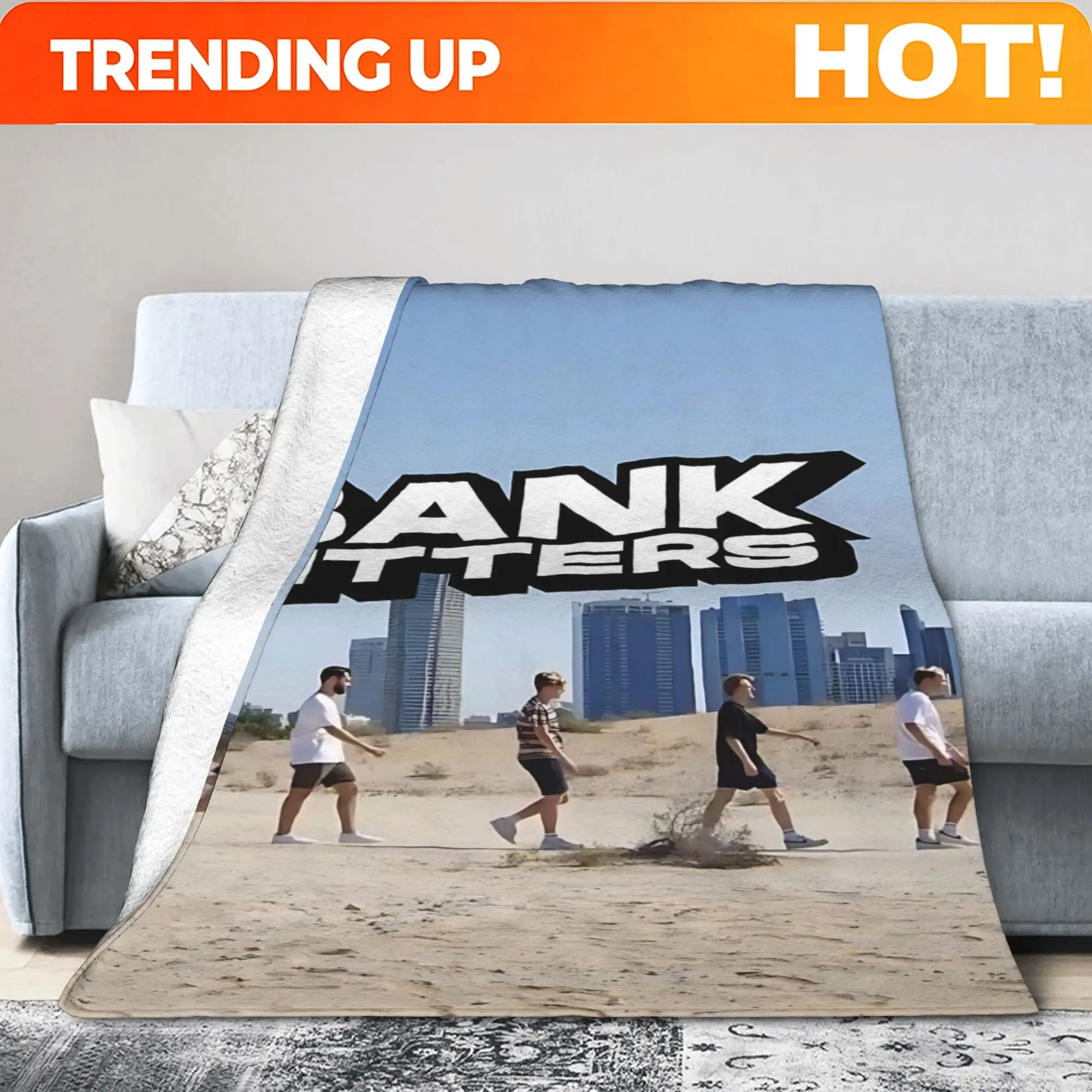 Customize Bankzitters Inspiration Product Features High-quality Polyester Fabric That Ensures the Durability of the Flannel Blan
