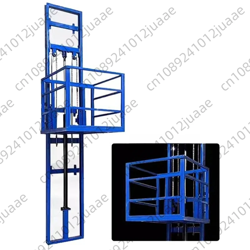 Home Elevator 3M Load 500KG Hydraulic Freight Elevator Simple Factory Small Warehouse Guide Rail Lifting Platform Electric Hoist