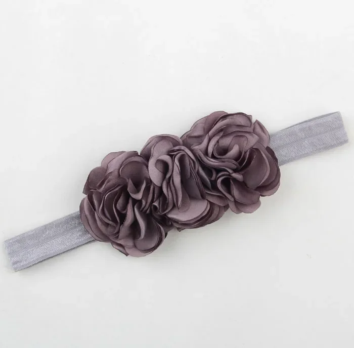 Fashion 1PCS Layered Flower on Elastic Headband Handmade Fabric Flower Kids Headband Cute Baby Girl Hair Accessories