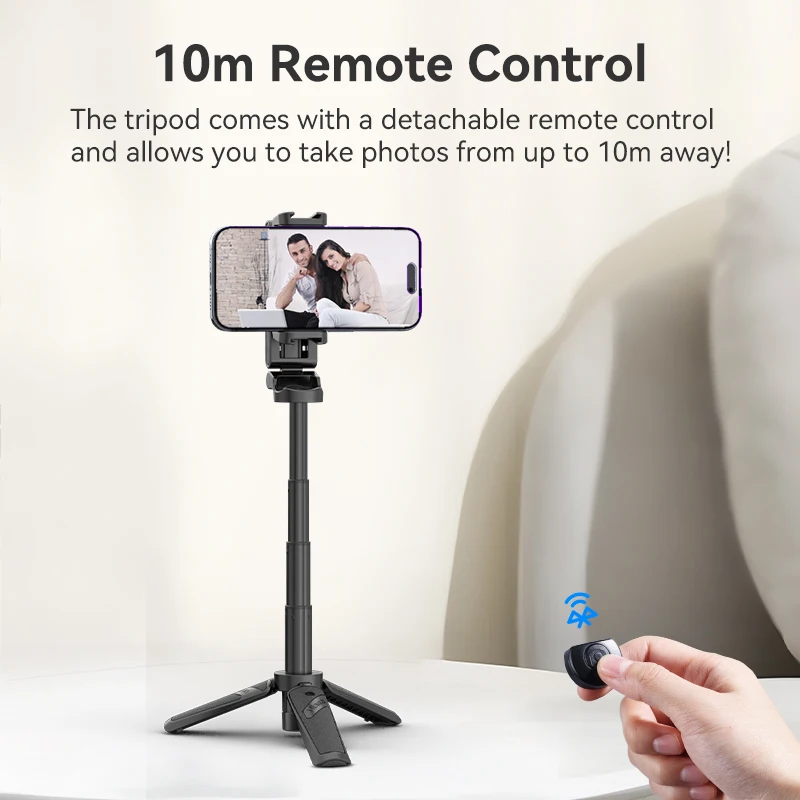 Ulanzi JJ02 Extendable Grip Phone Tripod with Remote Selfie Stick Tripod for Phone Vertical Horizontal Shooting Vlog Video