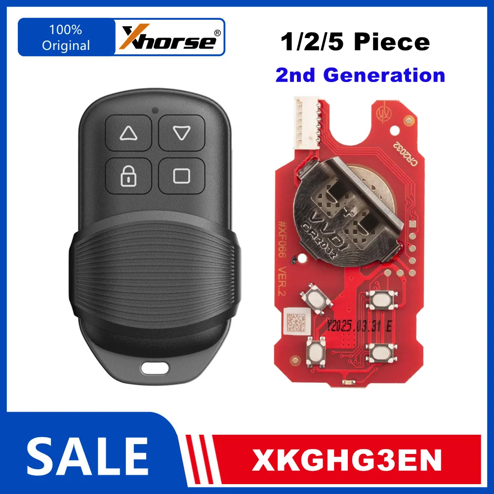 

1/2/5 шт. XHORSE XKGHG3EN Masker Style, 4 кнопки, гаражный пульт дистанционного управления, универсальные ключи второго поколения, замена XKGHG1EN
