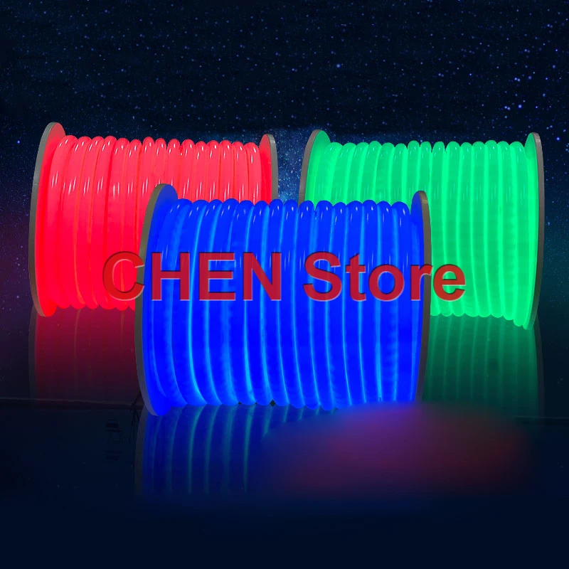 1Meter Ultra-bright Flexible LED Light Strip Round Colorful Dimming Rgb Neon Outdoor Waterproof Advertising Sign Light strip