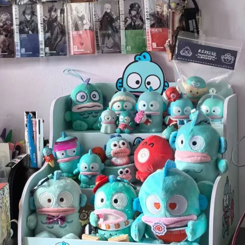 Hangyodon Anime Kawaii Sanrio Ins Kotak Penyimpanan Modis Rak Pajangan Kartun Lucu Kotak Rak Kabinet Hadiah Siswa untuk Anak-anak