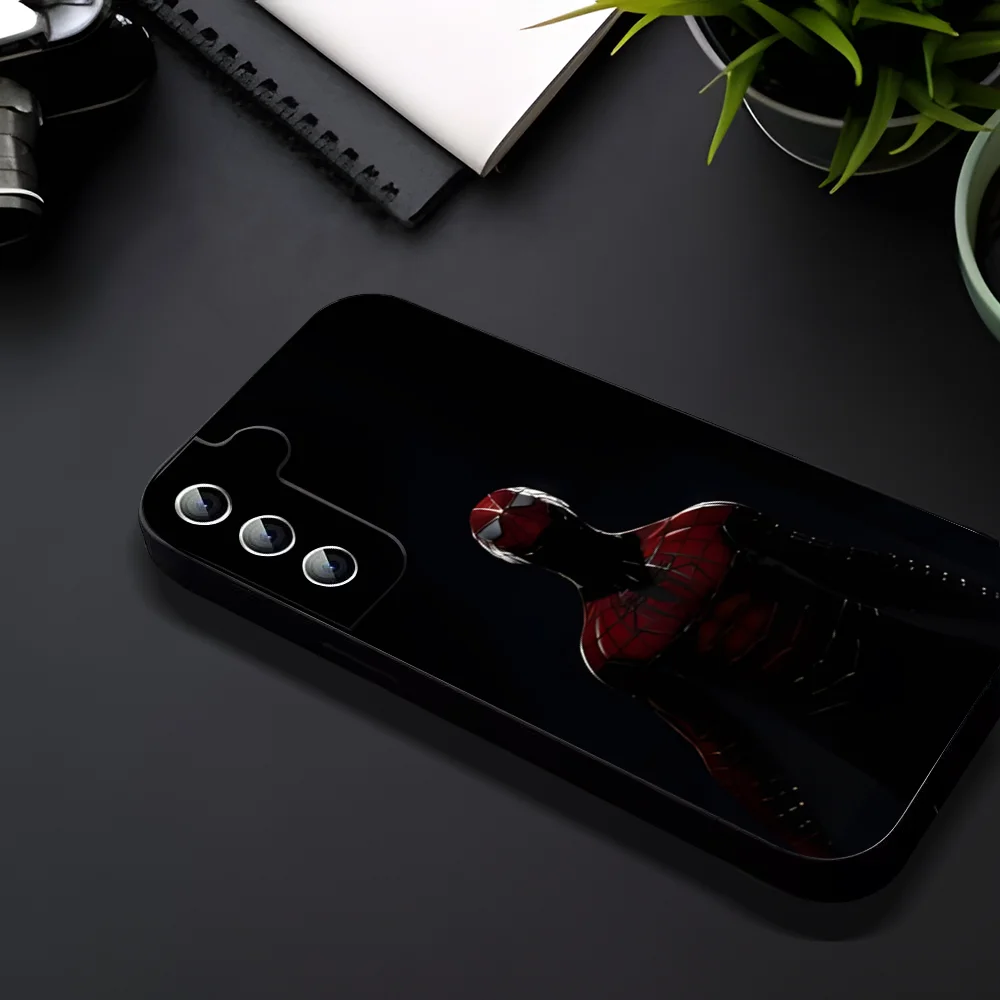 S-Spider-Man Phone Case For Samsung Galaxy A52 A12 A51 S21 Edge S22ULTRA S23 S20LITE Plus Ultra Black Cover