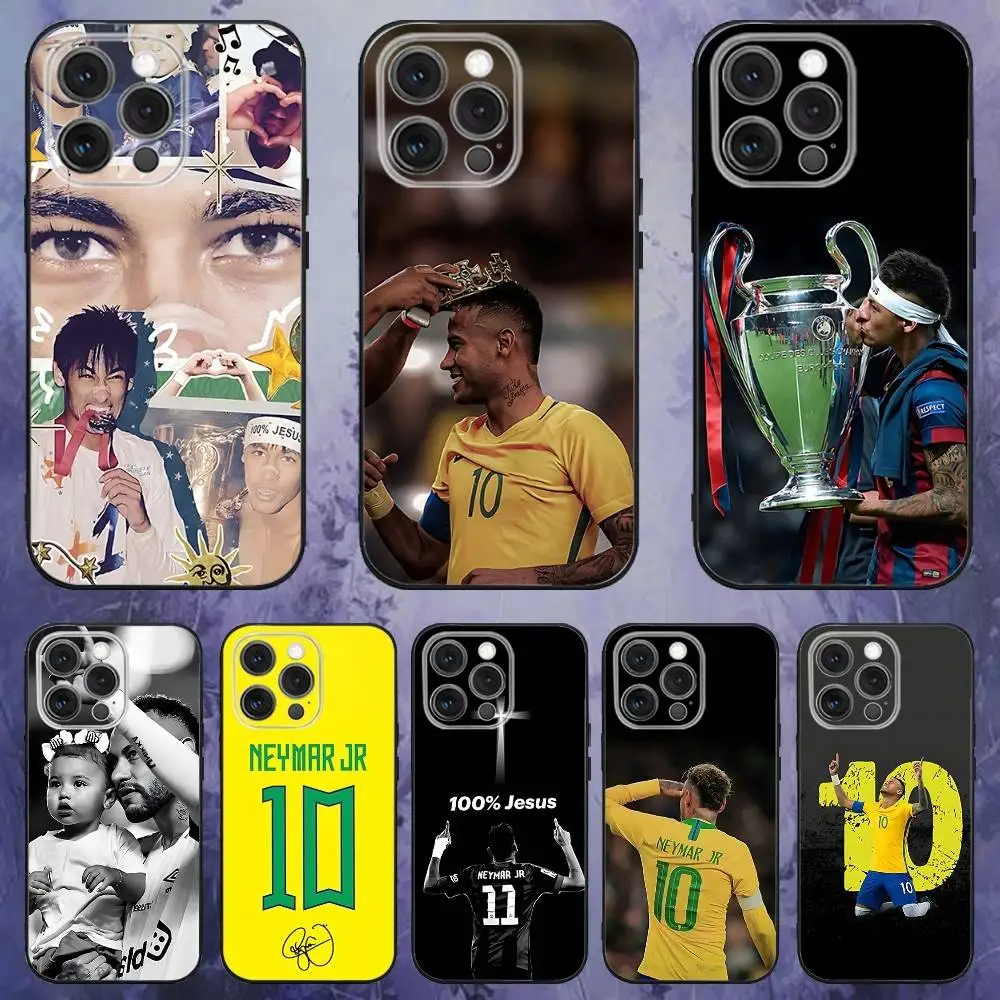 

Football 10 For N-NeYmAr Phone Case For iPhone 17,16,15,14,13,12,Pro,Max,Plus,E,SE4,Air,Mini Black Soft Box