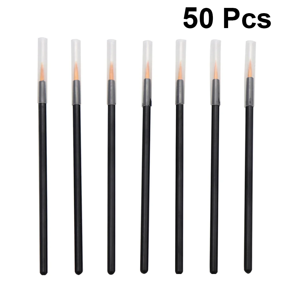 

50Pcs Disposable Eyeliner Brush Eye Makeup Applicators Slim Design for Women Professional Lip Liner Liquid Eyelash Makeup Tool