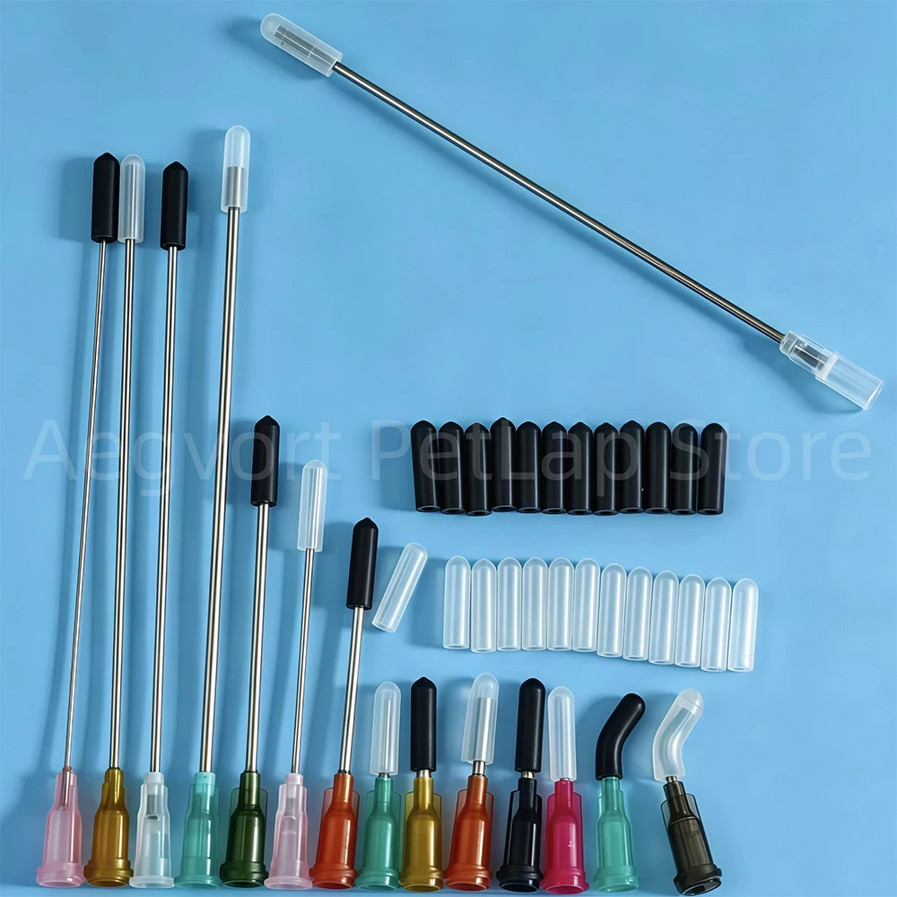 10/30/50pcs Milky White  Black Silicone Needle Caps, Dispensing Tip Protector, Anti Leakage Anti Solidification Cover