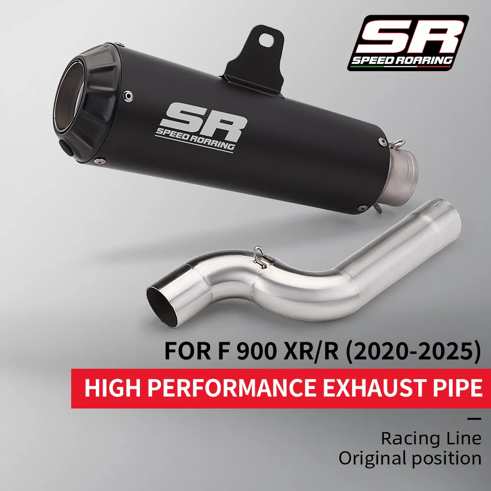 

For F900 R XR F900R F900XR 2020 - 2021 2022 2023 Motorcycle Exhaust Muffler 51mm DB Killer Escape Moto Mid Link Pipe Slip On