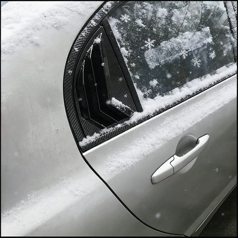 

For Honda Civic Sedan 2006-2010 8th Rear Window Shades Shutter Louver Cover Sticker Trim Decorate Frame Car Styling Accessories