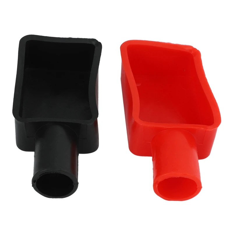 2 Pcs Car Battery Positive And Negative Protective Covers, Rubber Sleeves, Battery Terminal Protection Sleeves