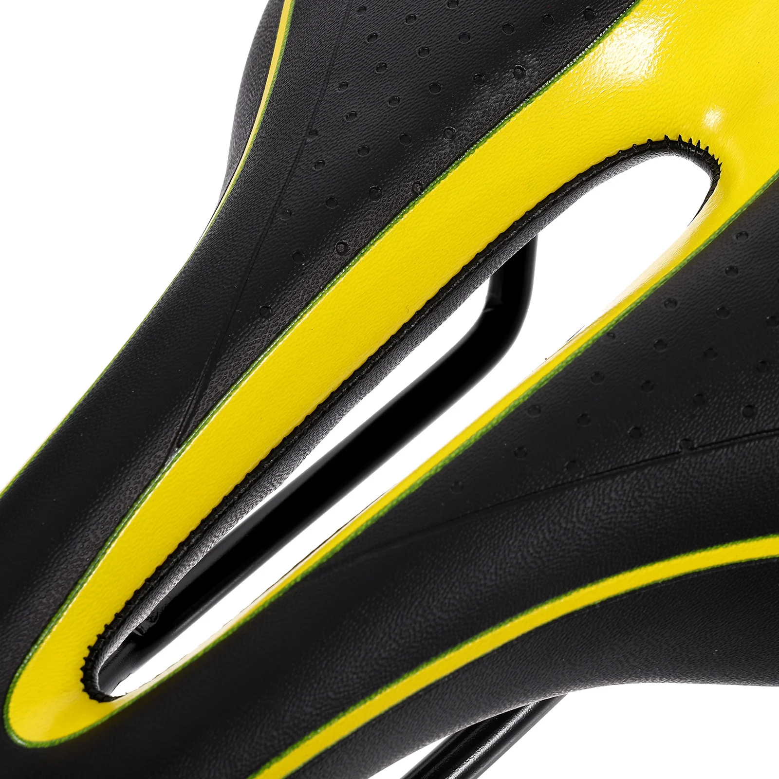 

Cycling Yellow High Density Padding Breathable Hollow Design for Mountain Road Bike Seat Comfort Long Ride Shock