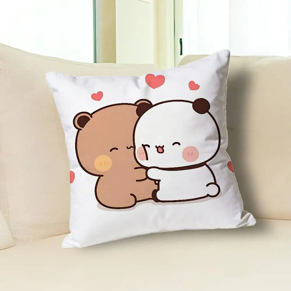 Cute B-Bubu D-Dudu Print Pillow Case Aesthetic Bedroom Decor 30x30 40x40 45x45 50x50 60x60 65x65cm