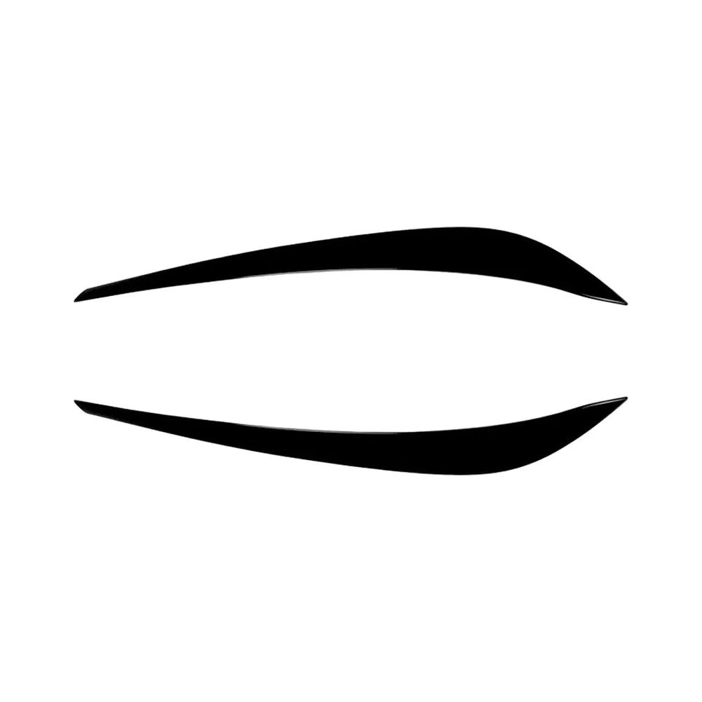 Headlight Eyebrows Stickers for Hyundai For Elantra 2016-2018 ABS Front Trim Covers Piano Black Carbon Texture
