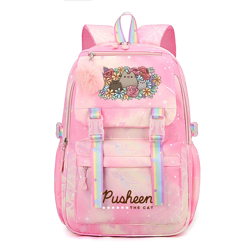 Pusheens Kids Cartoon Cute Backpack Children School Bag Women Girl Bookbag Student Teenager Knapsack Rucksack Mochila Anime Gift