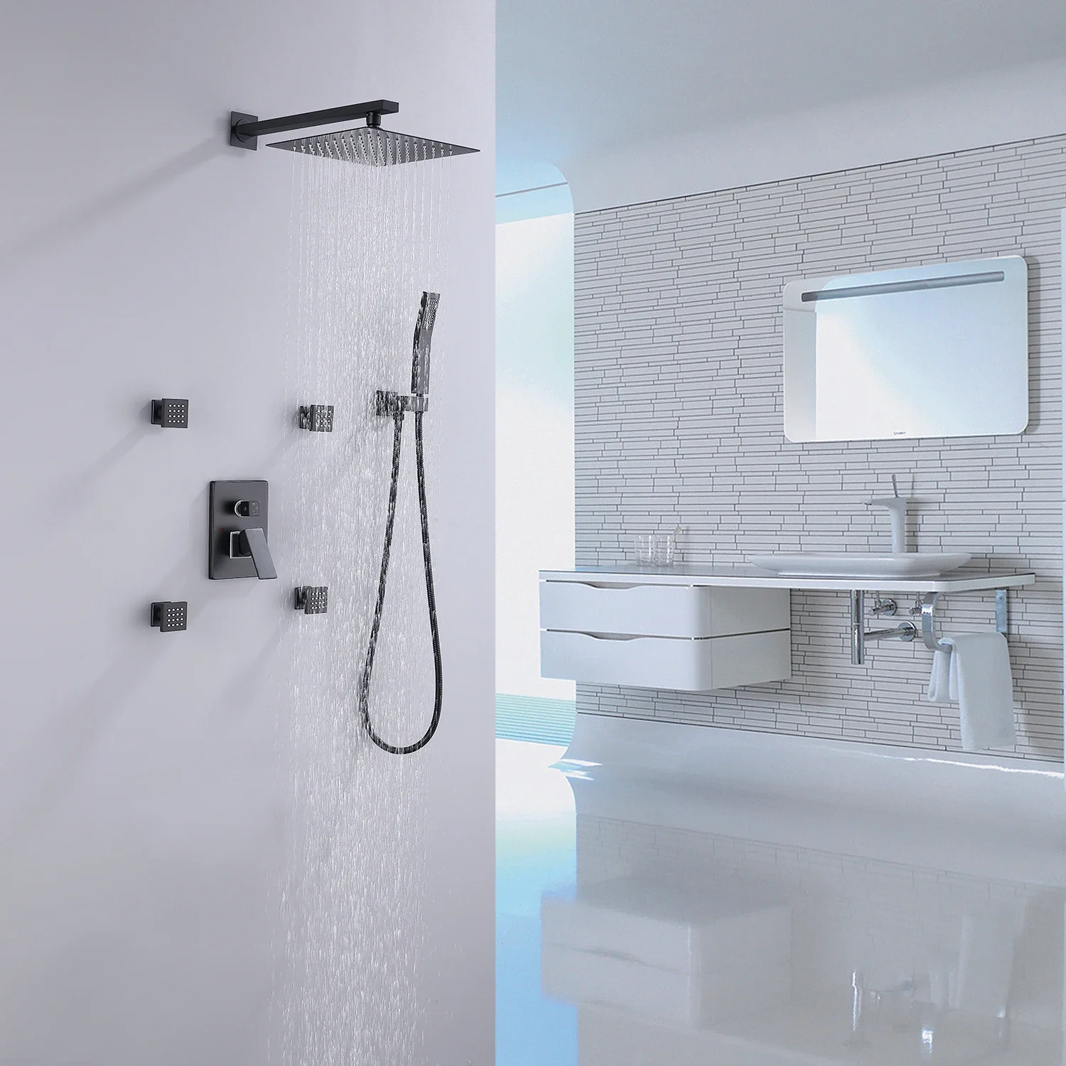 Hot Sales Bath & Shower Faucets Hidden Hot And Cold Bath Concealed Shower Mixer