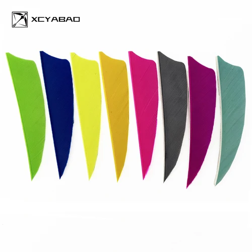 50 Uds. Plumas de flecha de pavo de 3 pulgadas alas derechas escudo corte pluma de tiro con arco Fletching para accesorios de arco y flecha