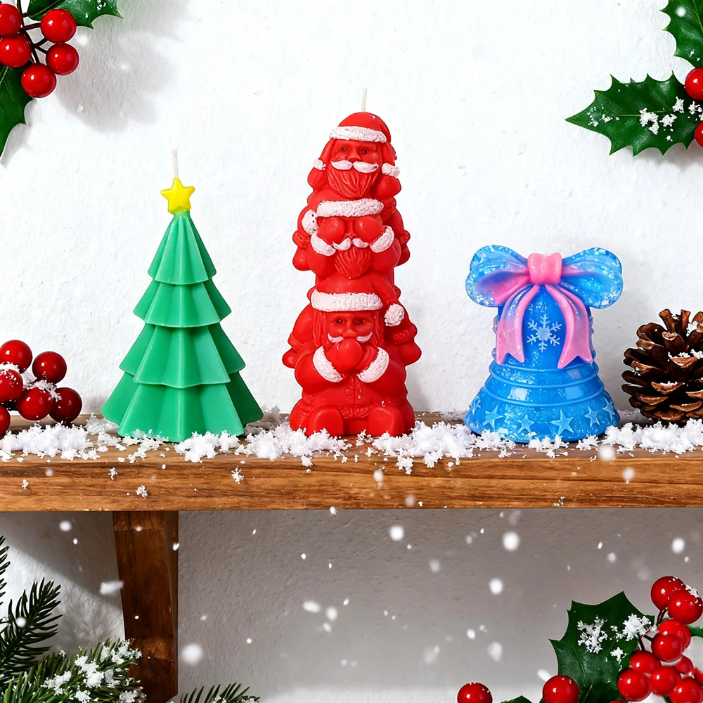 Cetakan Lilin Natal 3D Santa,  - Xmas Candle Making ulasan dan harga