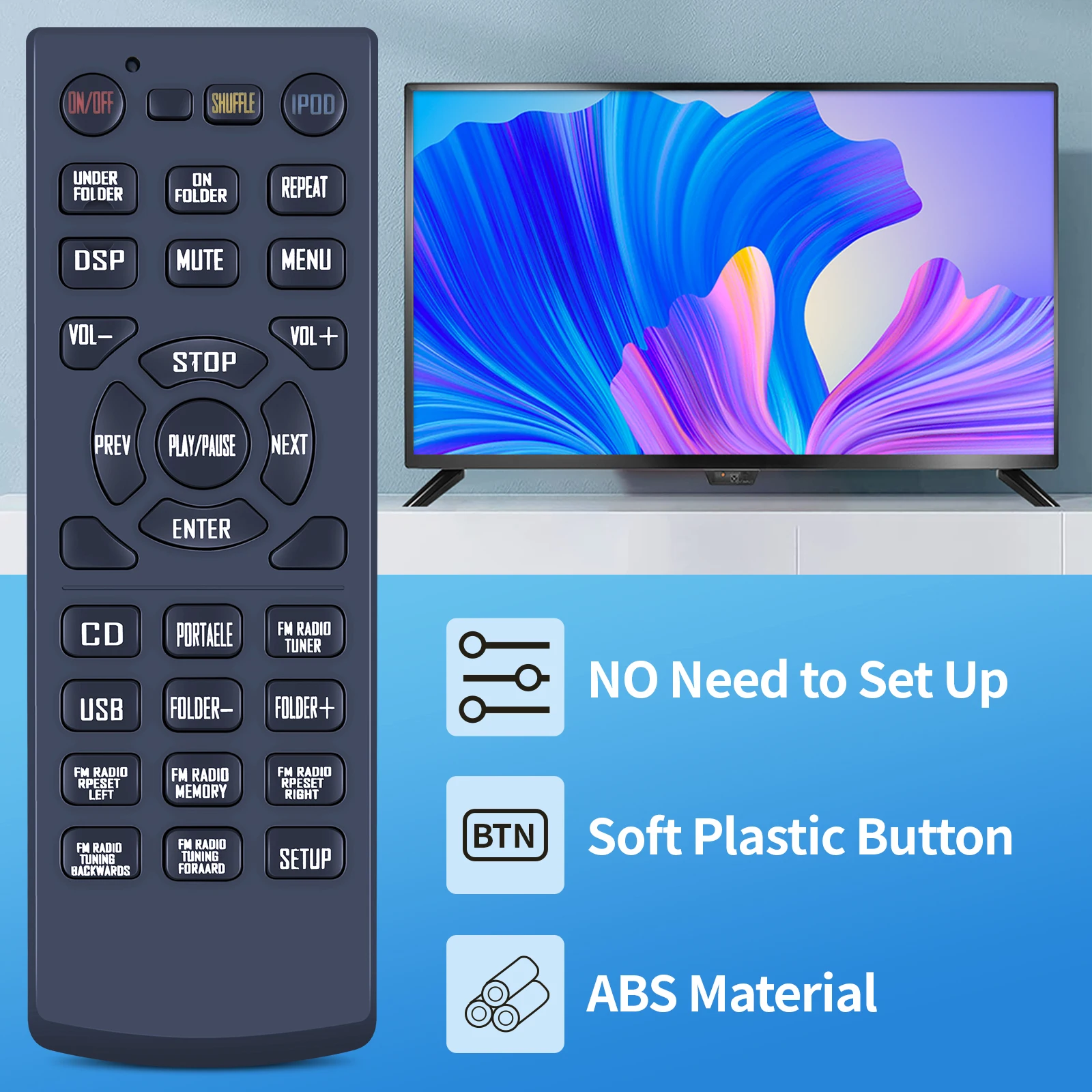 New Replacement Remote Control For Yamaha WS19340 CRX-040 MCR-040