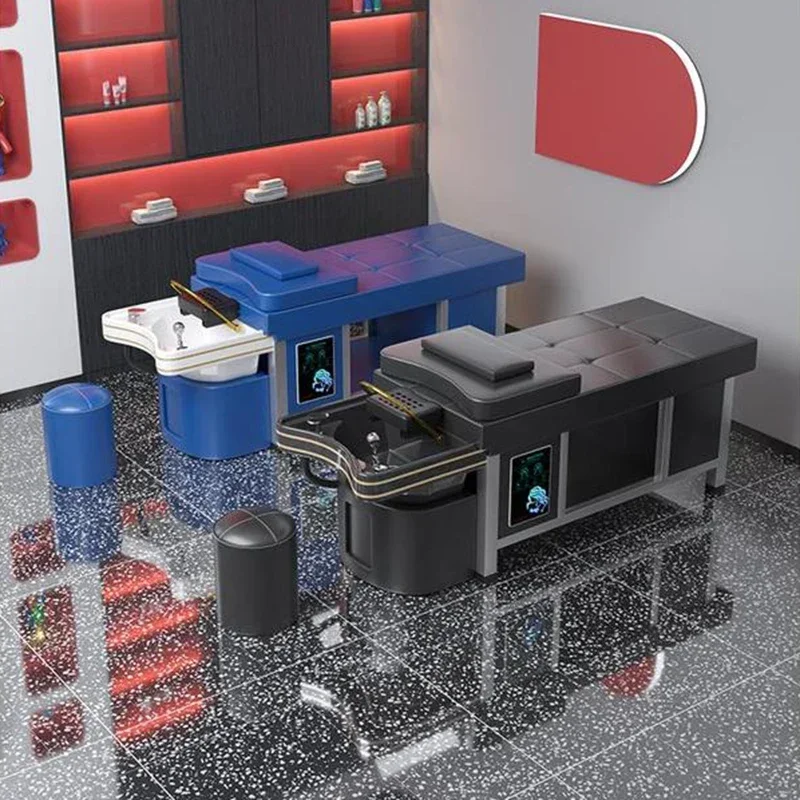 

Professional Hair Therapy Mobile Shampoo Basin Commercial Washing Equipment Spa Bed Washbasins Cama Abatible Hairdressing Chair