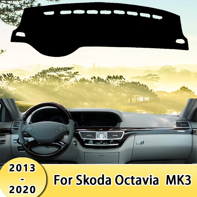 

Car Dashboard Cover Sun Shade Mats Avoid Light Pads Instrument Panel Protective Carpets For Skoda Octavia MK3 2013-2020 2014