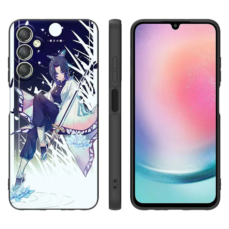 Anime Shinobu Kocho Black Case For Samsung Galaxy A15 A14 A05 A34 A54 A52S A53 A33 A23 A24 A13 A12 A22 A32 A50 A51 A70 A71 A73