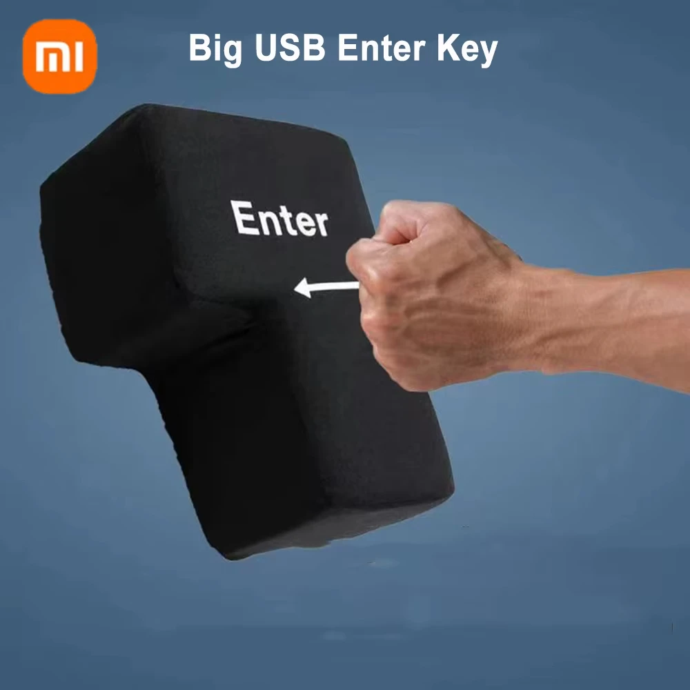 Xiaomi Big USB Enter Key Vent Pillow Soft Computer Giant Button Return Key Decompression Pillow Stress Reliever Cushion Toy