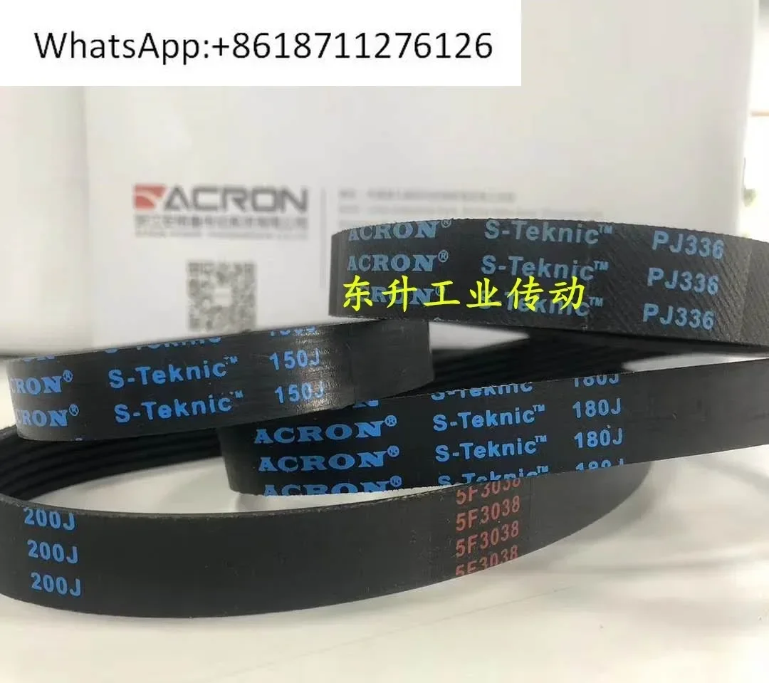 Marca ACRON, correa multi-cuña 270J 280J 290J 300J 310J 320J 330J, correa de caucho multi-groove, 1 unidad