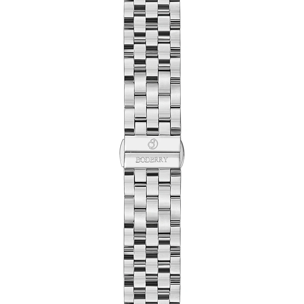 Boderry 5-Link 316L Solid Stainless Steel Band Fits for Checkmate/Elite watch and all watches with 20mm lug width