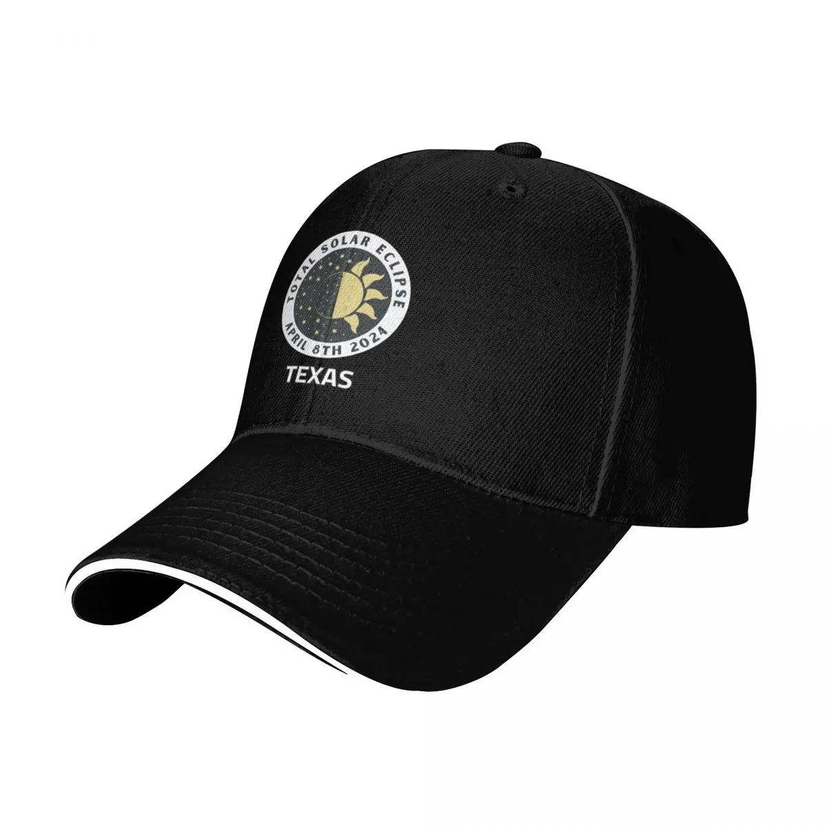 Total Solar Eclipse 2024 Texas TX Baseball Cap Gift for Him Her Casual Daily Wear Quick Dry Performance