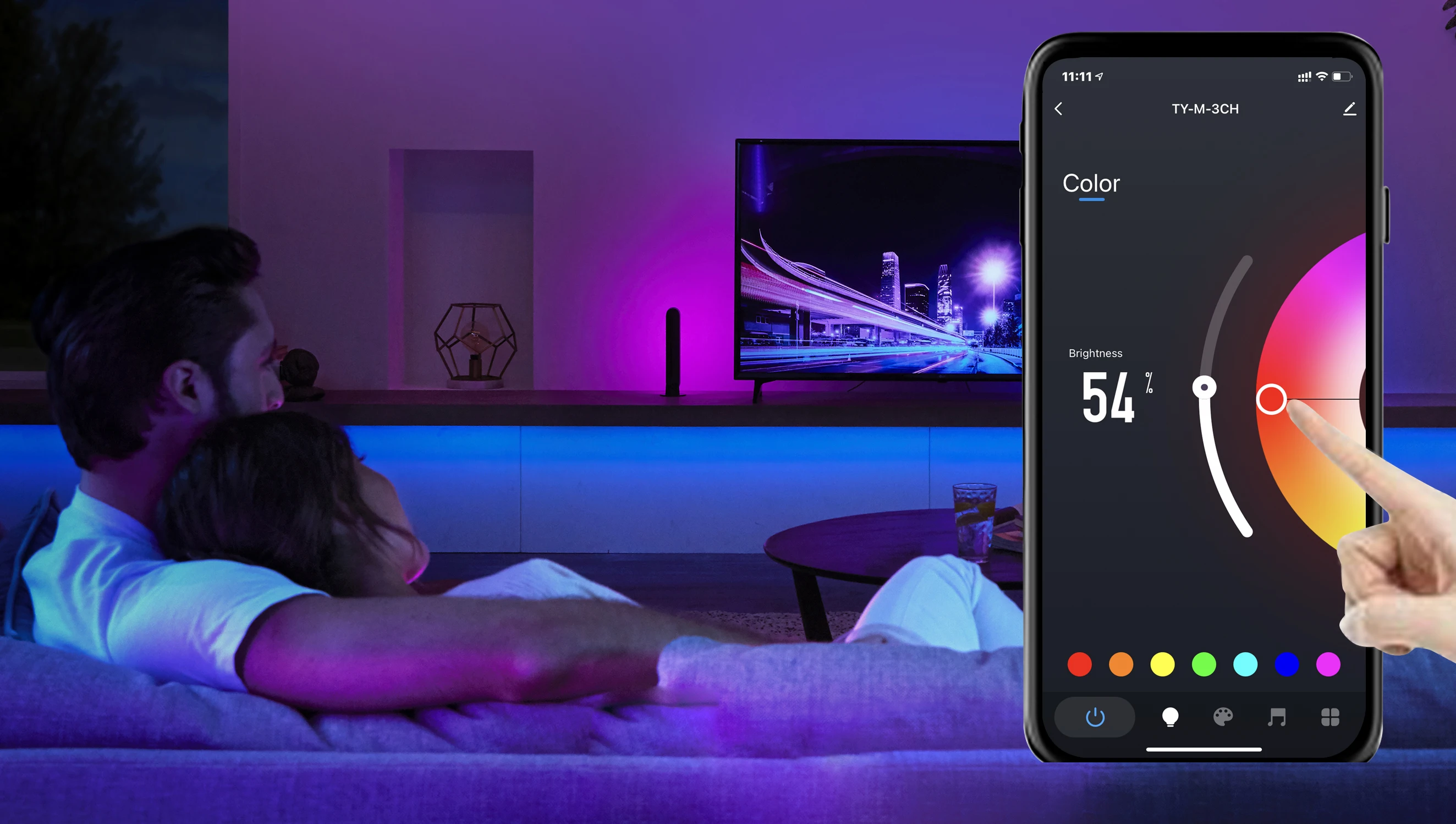 Kontroler taśmy LED Alexa Google Speaker Tuya WiFi Smart APP Ściemniacz CCT RGB COB 2835 5050 12V24V Miboxer SP107E 2.4G RF — zdjęcie 7