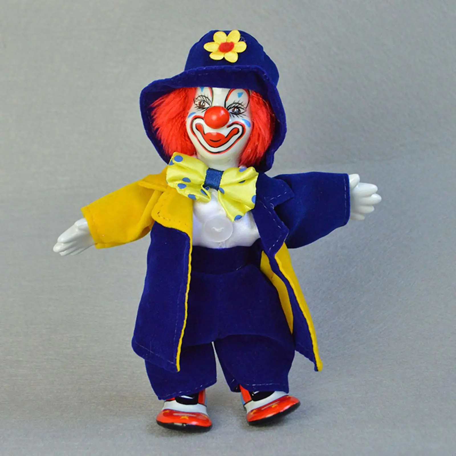 Figura de muñeco de payaso sonriente de cerámica de circo, trajes de mesa, adorno de muñeca de arlequin divertido, decoración para coleccionar, regalos para niños