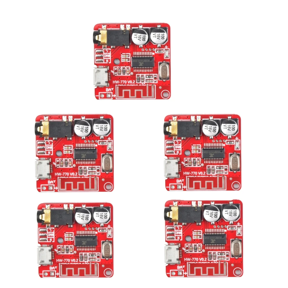 1-10 pezzo Bluetooth Audio Ricevitore Scheda Bluetooth 5.0 MP3 Lossless Car Audio Decoder Scheda Wireless Stereo Modulo Musica 3.7-5V