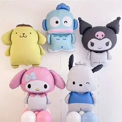 Sanrio Cute Cartoon My Melody Kuromi Cinnamonroll Birthday Party Theme Balloon Set Girl Boy Photography Scene Decoration Gift