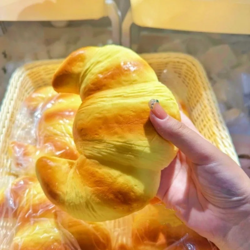 Croissant grande de rebote lento, juguete de ventilación de descompresión, juguete blando de elevación lenta